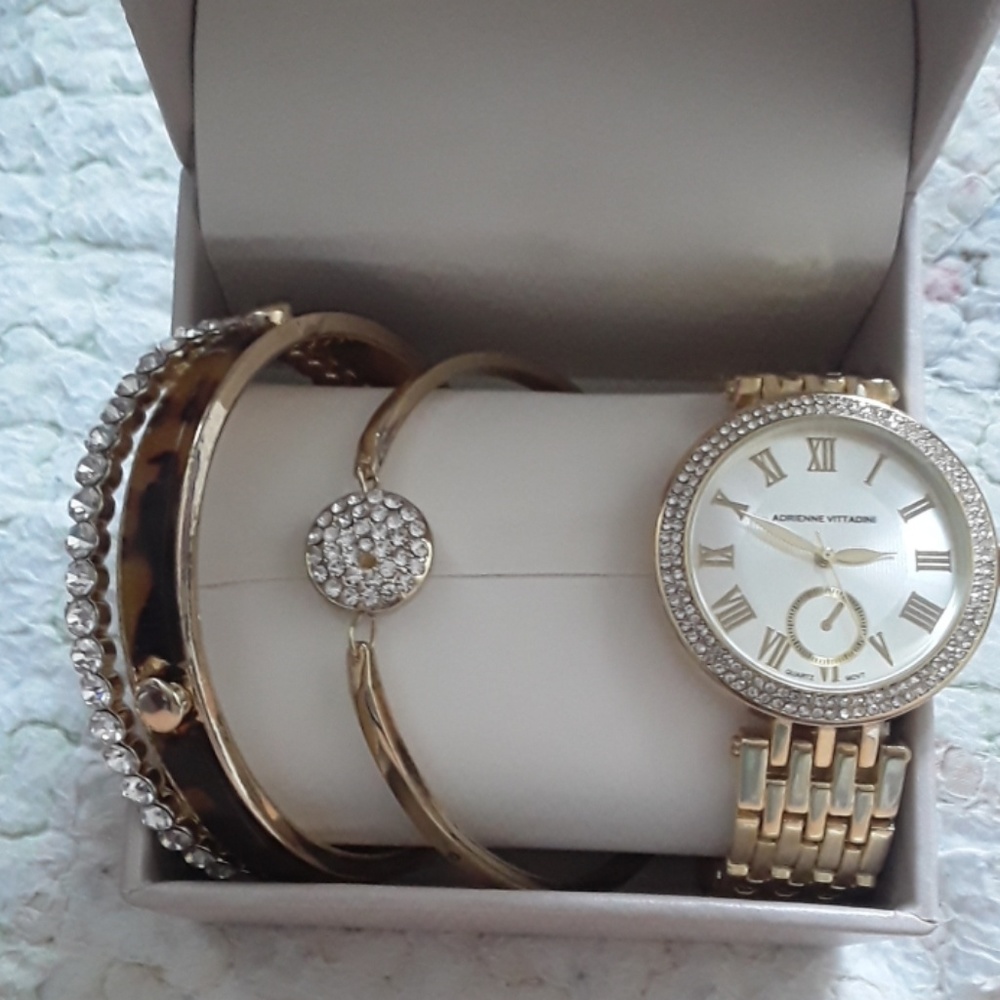 Women's Adrienne Vittadini watch with bracelets